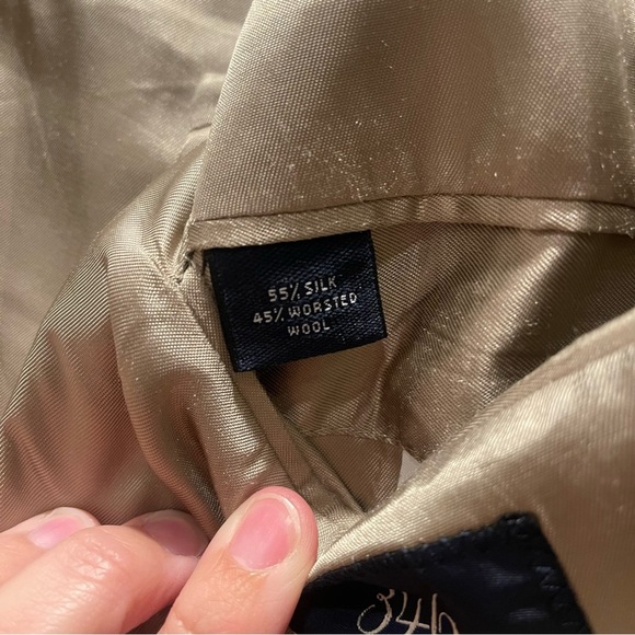 Brooks Brothers 346 Men's 42R Silk Wool Houndstooth Beige Suit Jacket Blazer - Picture 4 of 12